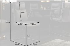 Moderner Freischwinger Stuhl COMFORT grau mit Komfortgriff