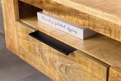 Hängendes TV-Board IRON CRAFT 160cm natur Mango Massivholz drei Schubladen Lowboard