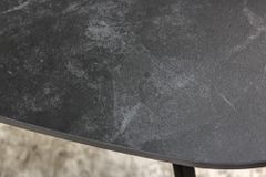 Design Couchtisch MARVELOUS 70cm anthrazit Marmor Keramik schwarzes Metall