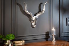 Moderne Wanddekoration STYLE ROCKS  50cm silber Geweih