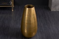 Elegante Vase ORIENT 50cm gold im Grid Hammerschlag Design