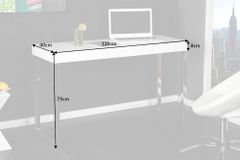 Design Konsole WHITE DESK 120cm weiß Hochglanz Bürotisch