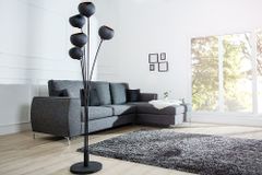 Elegante Design Stehlampe MAGMA 170cm schwarz gold Stehleuchte