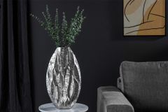 Elegante Vase ORGANIC ORIENT 44cm silber Hammerschlag Design