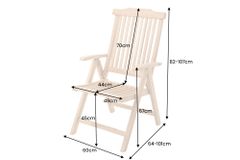 Massiver Gartenstuhl EMPIRE TEAK Teakholz klappbar