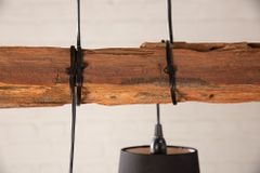Design Hängelampe LEVELS 115cm Treibholz schwarz grau mit 5 Leuchten