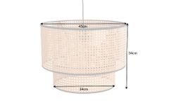 Boho Hängelampe VIENNA 45cm natur schwarz Wiener Geflecht Leuchte