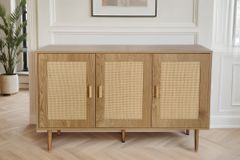 Design Sideboard VIENNA 120cm natur Wiener Geflecht Kommode