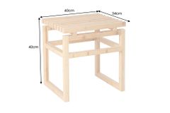 Design Sitzhocker LAGOON SPA 40cm Bambusholz Badhocker
