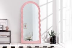 Design Wandspiegel WAVE 160cm rosa