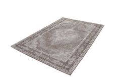 Orientalischer Baumwoll-Teppich PURE UNIQUE 240x160cm hellgrau geometrische Muster