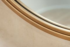 Runder Wandspiegel PORTRAIT 80cm gold Eisen handmade