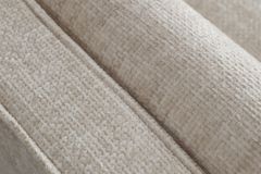 Design Sofa COZY VELVET 220cm beige Chenille Federkern 3-Sitzer mit goldener Kappe