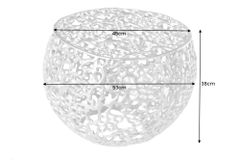 Runder Couchtisch ABSTRACT LEAF 50cm gold Metall filigrane Handarbeit Vintage Design