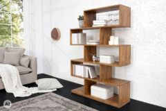 Massives Regal MAKASSAR XL 150cm braun Mangoholz honey finish Bücherregal