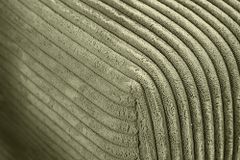 Modernes Ecksofa KENT 220cm grün Cord inkl. Hocker Federkern L-Form Wohnlandschaft