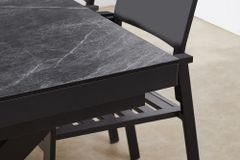 Ausziehbarer Outdoor Esstisch EMPIRE 200-250cm anthrazit Keramik Gartentisch