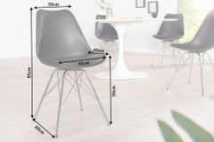 Retro Stuhl SCANDINAVIA MEISTERSTÜCK schwarz verchromtes Gestell