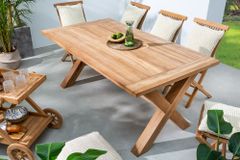 Wetterfester Gartentisch EMPIRE TEAK 160cm natur Teakholz Massivholz Outdoor-Esstisch