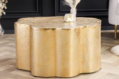 Design Couchtisch ORGANIC ORIENT 75cm gold Handarbeit