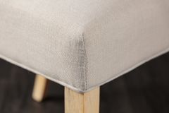 Eleganter Stuhl CASTLE beige mit Chesterfield Steppung