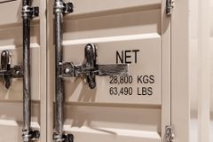 Container-Schrank GLOBETROTTER 80cm greige Metall Couchtisch mit Flügeltüren Kommode