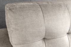 Sofa mit Schlaffunktion SMART 140cm champagner beige hochwertiger Vogue Seiden Samtstoff