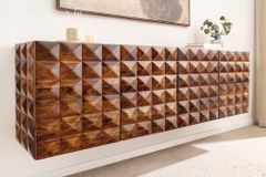 Massives Sideboard VULCANO 180cm hängend natur Mangoholz