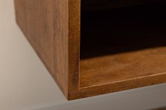 Hängender Nachttisch PURE 50cm braun Mangoholz honey finish Wandregal Schublade