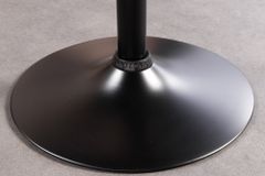 Retro Barhocker MANHATTAN schwarz Kunstleder Walnussholz drehbar höhenverstellbar