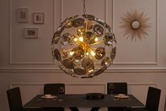 Moderne Design Hängeleuchte INFINITY HOME 65cm Glas gold Pendelleuchte