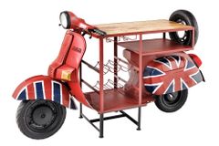 Design Bartisch SCOOTER 180cm rot Mangoholz Handarbeit Upcycling
