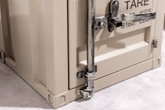 Container-Schrank GLOBETROTTER 50cm greige Metall Nachttisch Beistellschrank
