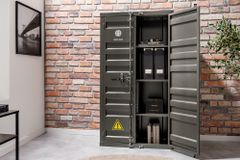 Container-Schrank GLOBETROTTER 140cm anthrazit Metall Aktenschrank Highboard
