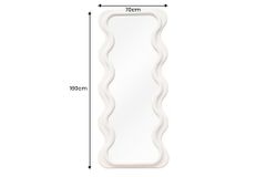 Design Wandspiegel CURVY 160cm weiß