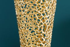 Filigrane Design XXL Vase ABSTRACT LEAF 90cm gold Handarbeit