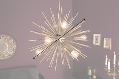Elegante Hängeleuchte SUNLIGHT 50cm matt gold Hängelampe