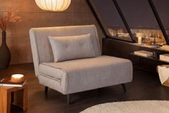 Schlafsessel SMART MULTIFUNCTION 100cm champagner beige Vogue Seiden Samtstoff