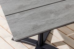Outdoor Bistrotisch DESIGNO 70cm schwarz grau Aluminium wetterfest Gartentisch