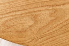 Runder Couchtisch VALHALLA WOOD 70cm natur Eichenholz Säulenfuß
