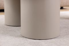 Stilvoller Couchtisch ORGANIKO 130cm cement greige organische Form