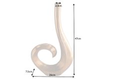 Moderne Vase WAVE 47cm gold Aluminium poliert Dekoration