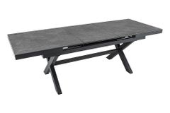 Ausziehbarer In- und Outdoor Esstisch EMPIRE 180-240cm anthrazit Keramik Gartentisch