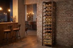 Authentisches Weinregal BODEGA 190cm natur Pinienholz Flaschenregal Schubladen