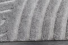 3D strukturierter Kurzflor Teppich ART DECO 230x160cm grau Hoch-Tief-Effekt