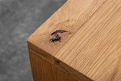 Massives TV-Board LIVING EDGE 160cm Wildeiche geölt Baumkanten Lowboard