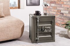 Container-Schrank GLOBETROTTER 50cm anthrazit Metall Nachttisch Beistellschrank