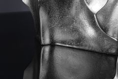 Handgefertigte Vase LIQUID 30cm silber Metall Hammerschlag Design