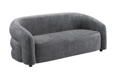 Design Sofa VOGUE 200cm grau Chenille Cremona 3-Sitzer Couch mit Nosagfederung