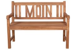 Massive Gartenbank EMPIRE TEAK Moin 120cm natur Teakholz